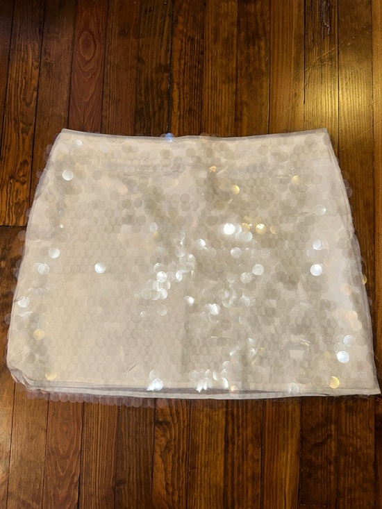 Anthropologie Dresses & Skirts - Clear Sequin Mini Skirt - Women's Party Skirt